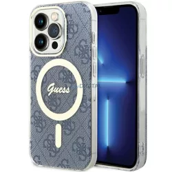   Guess GUHMP15LH4STB iPhone 15 Pro 6.1" kék keménytok IML 4G MagSafe
