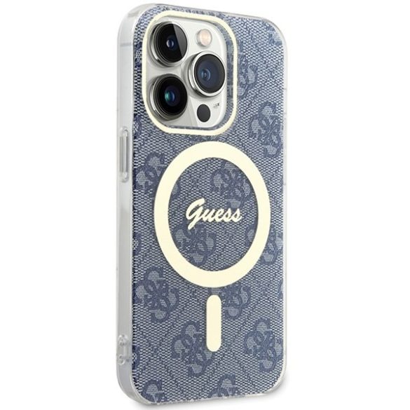 Guess GUHMP15LH4STB iPhone 15 Pro 6.1" kék keménytok IML 4G MagSafe