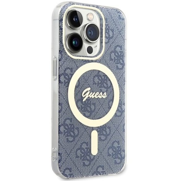 Guess GUHMP15XH4STB iPhone 15 Pro Max 6.7" kék keménytok IML 4G MagSafe