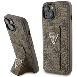   Guess GUHCP15SPGS4TDW iPhone 15 6.1" barna keménytok Grip Stand 4G Triangle Strass