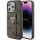 Guess GUHCP15LPGS4TDW iPhone 15 Pro 6.1" barna keménytok Grip Stand 4G Triangle Strass