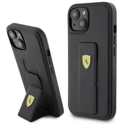   Ferrari FEHCP15SGSPSPSIK iPhone 15 6.1" fekete keménytok markolat állvány fém logó