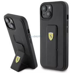   Ferrari FEHCP15SGSPSPSIK iPhone 15 6.1" fekete keménytok markolat állvány fém logó