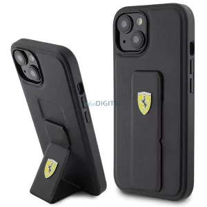 Ferrari FEHCP15SGSPSPSIK iPhone 15 6.1" fekete keménytok markolat állvány fém logó