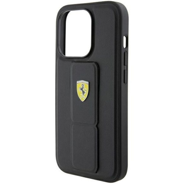 Ferrari FEHCP15LGSPSPSIK iPhone 15 Pro 6.1" fekete/arany keménytok tartó állvány