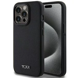 Tumi TUHMP15LRBAK Leather Ballistic Pattern MagSafe-kompatibilis tok iPhone 15 Pro - fekete