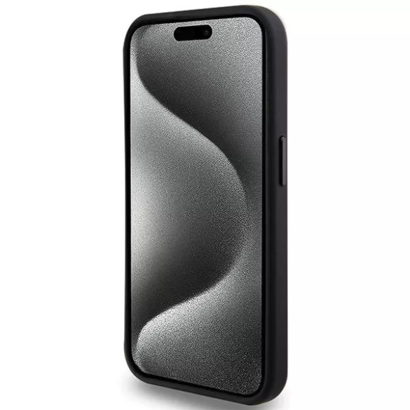 Tumi TUHMP15LRBAK Leather Ballistic Pattern MagSafe-kompatibilis tok iPhone 15 Pro - fekete