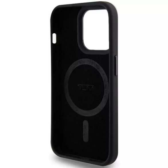 Tumi TUHMP15LRBAK Leather Ballistic Pattern MagSafe-kompatibilis tok iPhone 15 Pro - fekete
