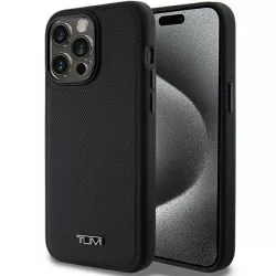  Tumi TUHMP15XRBAK Leather Ballistic Pattern MagSafe-kompatibilis tok iPhone 15 Pro Max - fekete