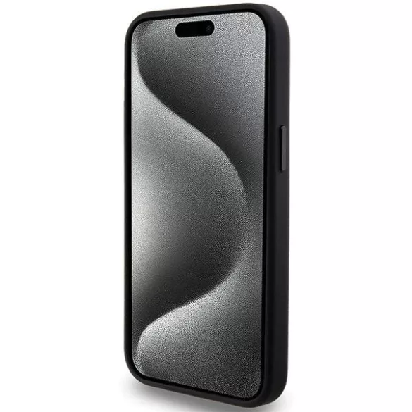 Tumi TUHMP15XRBAK Leather Ballistic Pattern MagSafe-kompatibilis tok iPhone 15 Pro Max - fekete