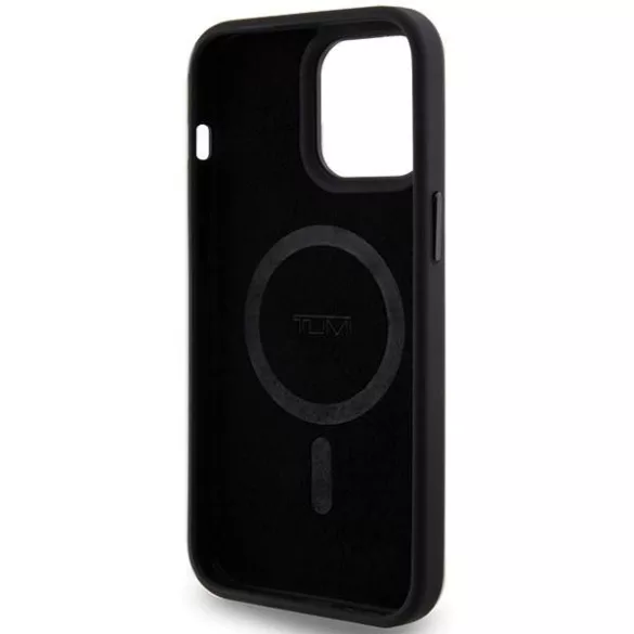 Tumi TUHMP15XRBAK Leather Ballistic Pattern MagSafe-kompatibilis tok iPhone 15 Pro Max - fekete