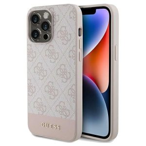 Guess GUHCP15XG4GLPI iPhone 15 Pro Max 6.7" rózsaszín keménytok 4G Stripe kollekció