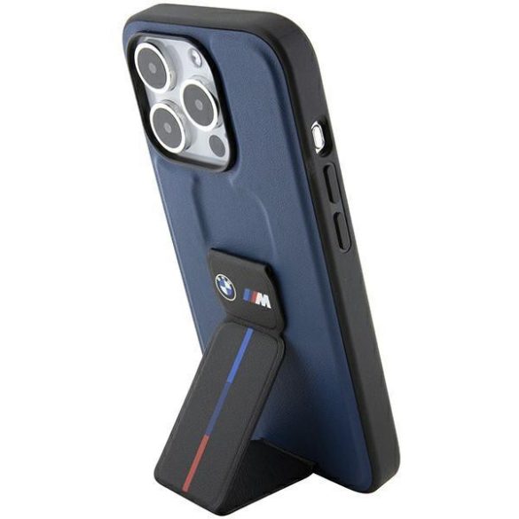 BMW BMHCP15LGSPBIV iPhone 15 Pro 6.1" tengerészkék keménytok M Grip Stand Bicolor