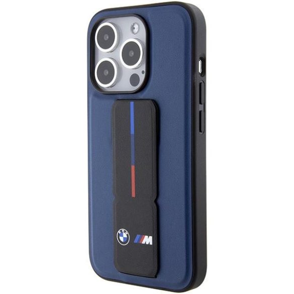 BMW BMHCP15LGSPBIV iPhone 15 Pro 6.1" tengerészkék keménytok M Grip Stand Bicolor