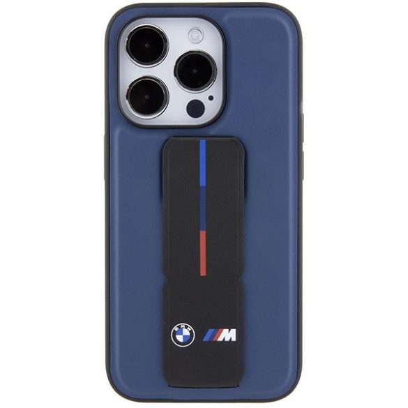 BMW BMHCP15LGSPBIV iPhone 15 Pro 6.1" tengerészkék keménytok M Grip Stand Bicolor