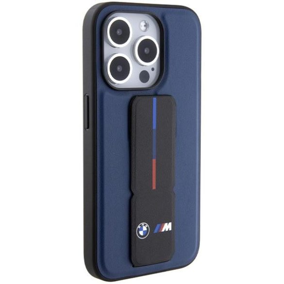 BMW BMHCP15LGSPBIV iPhone 15 Pro 6.1" tengerészkék keménytok M Grip Stand Bicolor