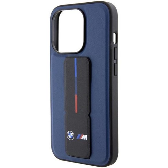 BMW BMHCP15LGSPBIV iPhone 15 Pro 6.1" tengerészkék keménytok M Grip Stand Bicolor