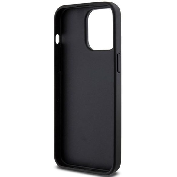 Karl Lagerfeld KLHCP13LGSACHPK iPhone 13 Pro / 13 6.1" fekete keménytok Gripstand Saffiano Choupette kitűző