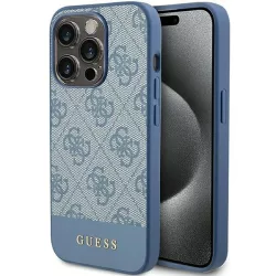   Guess GUHCP15LG4GLBL iPhone 15 Pro 6.1" kék keménytok 4G Stripe kollekció