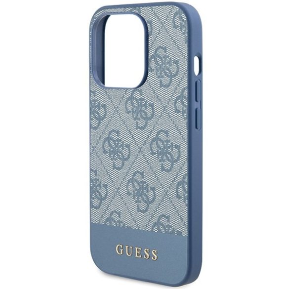 Guess GUHCP15LG4GLBL iPhone 15 Pro 6.1" kék keménytok 4G Stripe kollekció