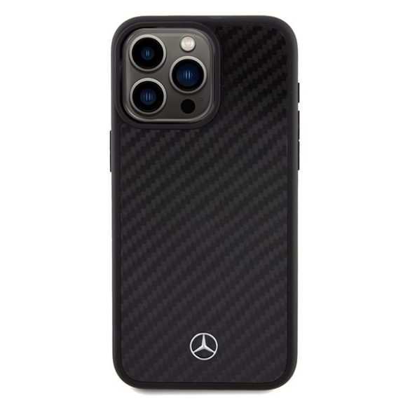 Mercedes MEHCP15XRCABK iPhone 15 Pro Max 6.7" fekete keménytok Carbon Fiber Dynamic