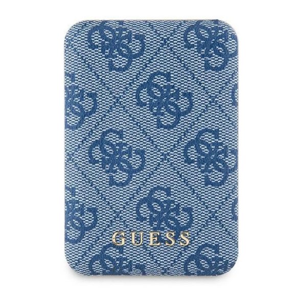 Guess GUPB5FP4EMGB 4G Leather Metal Logo MagSafe powerbank 15W 5000mAh - kék