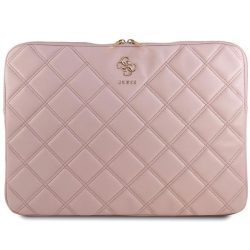   Guess GUCS16ZPSQSSGP Quilted 4G 16" notebook táska - rózsaszín 