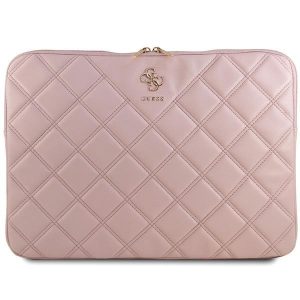 Guess GUCS16ZPSQSSGP Quilted 4G 16" notebook táska - rózsaszín 