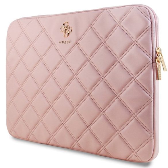 Guess GUCS16ZPSQSSGP Quilted 4G 16" notebook táska - rózsaszín 