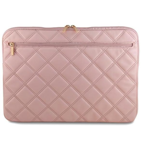 Guess GUCS16ZPSQSSGP Quilted 4G 16" notebook táska - rózsaszín 