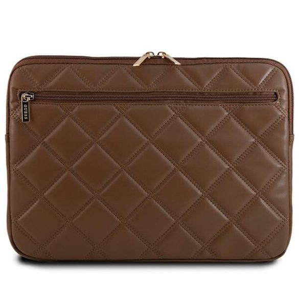 Guess GUCS14ZPSQSSGW Quilted 4G notebook táska 14" - barna