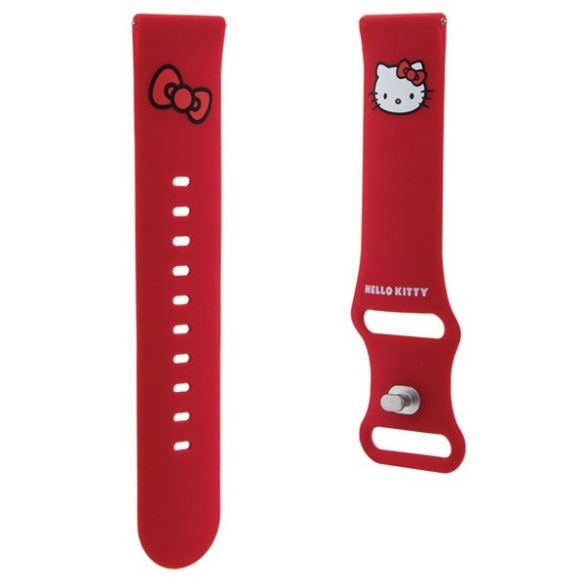 Hello Kitty óraszíj univerzális HKUWLSCHBLR Szilikon Kitty fej piros 22mm