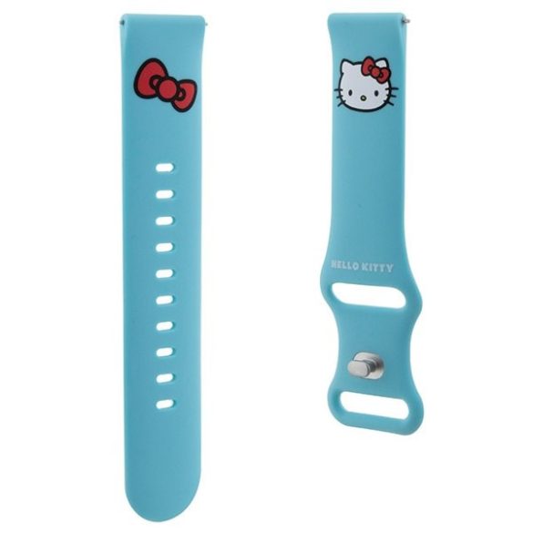 Hello Kitty szíj univerzális HKUWMSCHBLB Szilikon Kitty Head kék 20mm