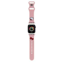   Hello Kitty szíj HKAWLSCHBLP Apple Watch 42/44/45/49mm pink szíj Szilikon Kitty Head szilikon