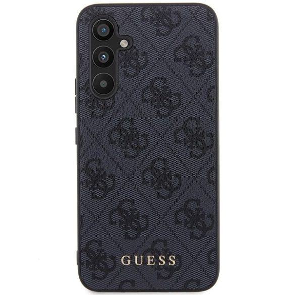 Guess GUHCS23FEG4GFGR S23 FE S711 szürke keménytok 4G fém arany logó