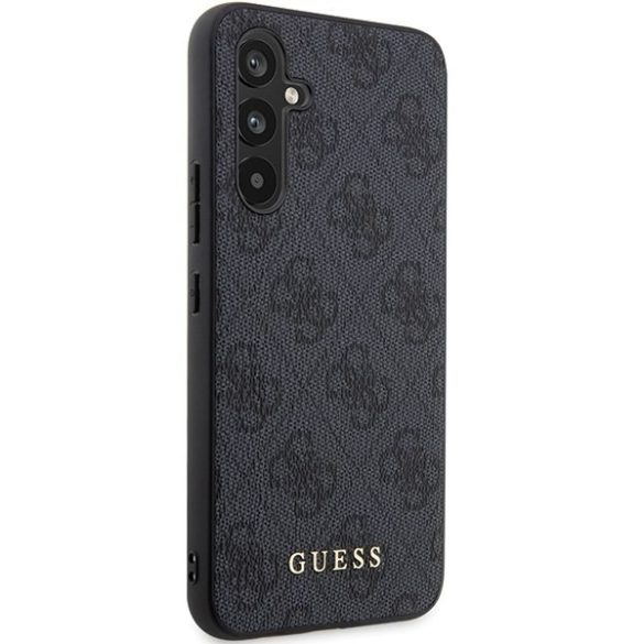 Guess GUHCS23FEG4GFGR S23 FE S711 szürke keménytok 4G fém arany logó