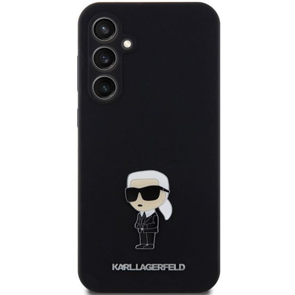 Karl Lagerfeld KLHCS23FEMHKNPK S23 FE S711 fekete Szilikon Ikonik fém kitűző tok