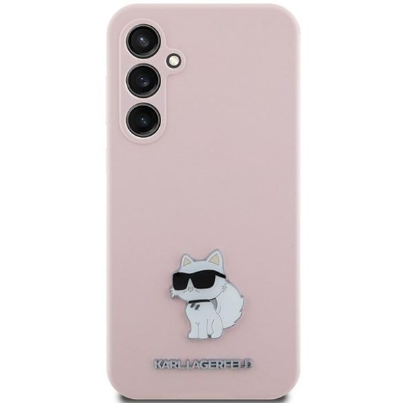 Karl Lagerfeld KLHCS23FESMHCNPP S23 FE S711 pink szilikon Choupette fém kitűző tok