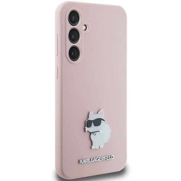 Karl Lagerfeld KLHCS23FESMHCNPP S23 FE S711 pink szilikon Choupette fém kitűző tok