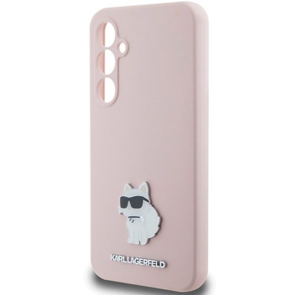 Karl Lagerfeld KLHCS23FESMHCNPP S23 FE S711 pink szilikon Choupette fém kitűző tok