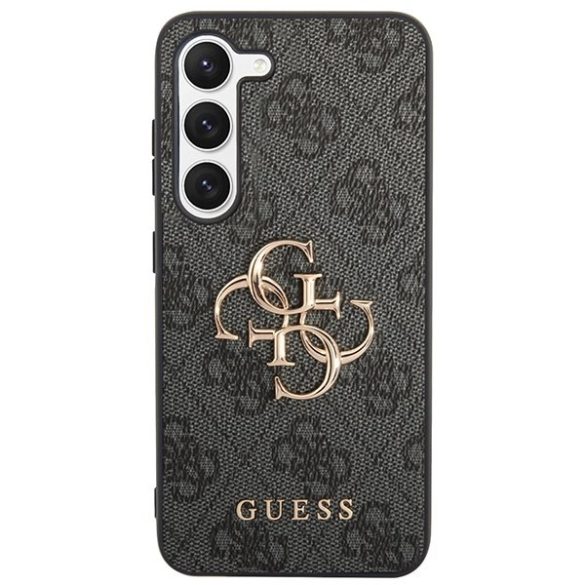 Guess GUHCS23FE4GMGGR S23 FE S711 szürke keménytok 4G Big Metal logo