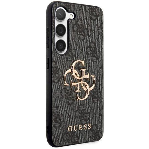 Guess GUHCS23FE4GMGGR S23 FE S711 szürke keménytok 4G Big Metal logo