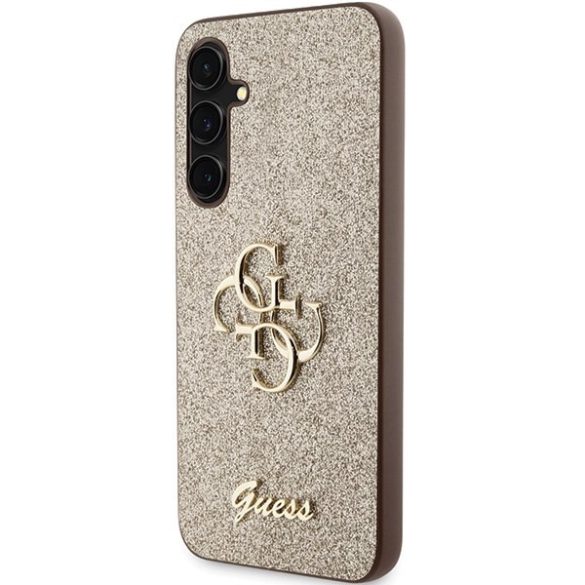 Guess GUHCS23FEHG4SGD S23 FE S711 arany keménytok Glitter Script Big 4G