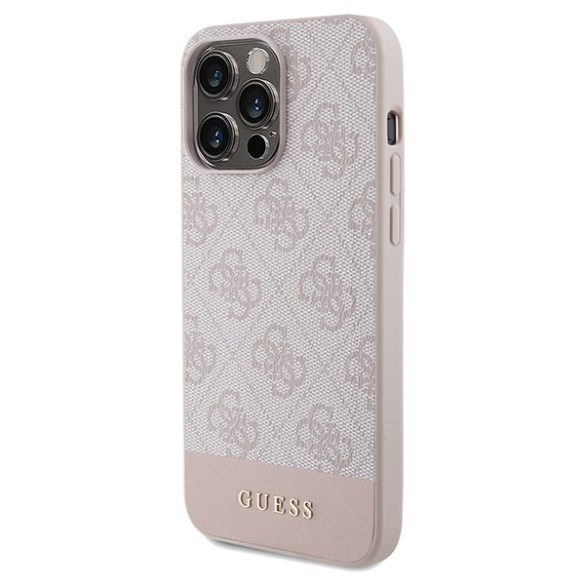Guess GUHCP14LG4GLPI iPhone 14 Pro 6,1" rózsaszín keménytok 4G Stripe kollekció