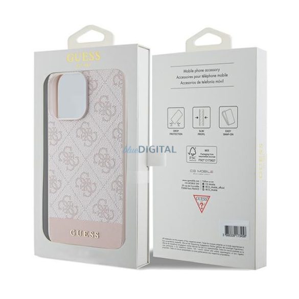 Guess GUHCP14XG4GLPI iPhone 14 Pro Max 6,7" rózsaszín keménytok 4G Stripe kollekció