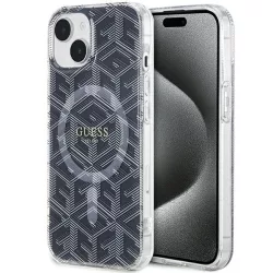   Guess GUHMP15SHGCUSTGK iPhone 15 6.1" fekete keménytok IML GCube MagSafe IML GCube MagSafe