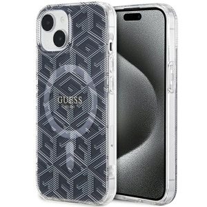 Guess GUHMP15SHGCUSTGK iPhone 15 / 14 / 13 6.1" fekete keménytok IML GCube MagSafe IML GCube MagSafe