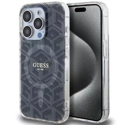   Guess GUHMP15LHGGCUSTGK iPhone 15 Pro 6.1" fekete keménytok IML GCube MagSafe IML GCube