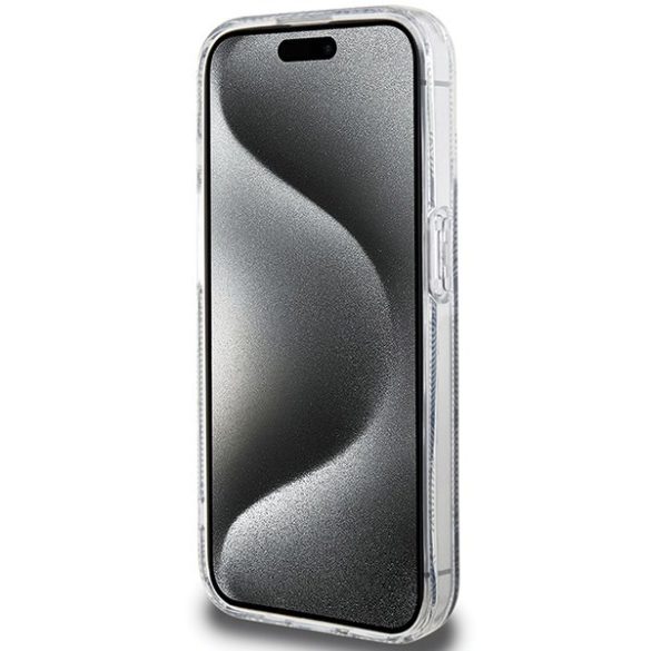 Guess GUHMP15XHGGCUSTGK iPhone 15 Pro Max 6.7" fekete keménytok IML GCube MagSafe