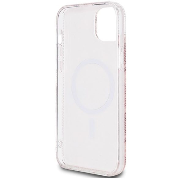 Guess GUHMP15SHGCUSTGP iPhone 15 / 14 / 13 6.1" rózsaszín keménytok IML GCube MagSafe
